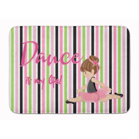 Carolines Treasures Ballet Dance is My Life Brunette Machine Washable Memory Foam Mat BB5393RUG
